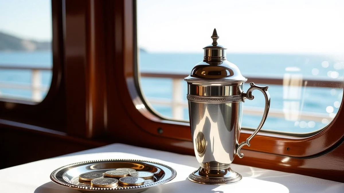 Art Deco Silver Cocktail Shakers from 1930s Cruise Lines