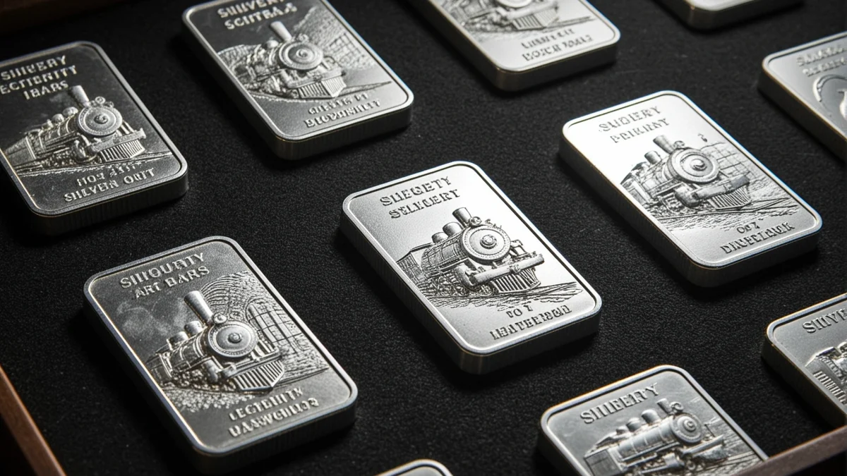 Silver Art Bars Featuring Railroad Heritage Designs